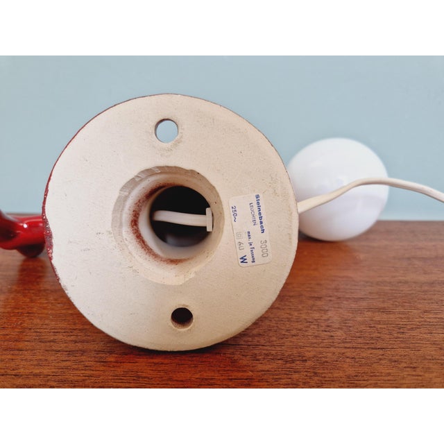 Vintage Red Ceramic Wall Light, 1970s For Sale - Image 9 of 12