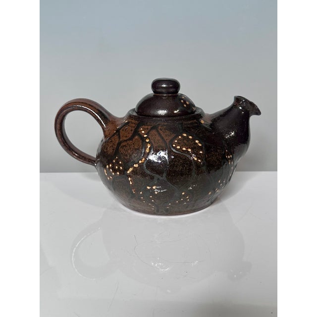Rustic Handmade Ceramic Teapot and Cups from Helma Klett Workshop, Germany, 1980s, Set of 3 For Sale - Image 3 of 15