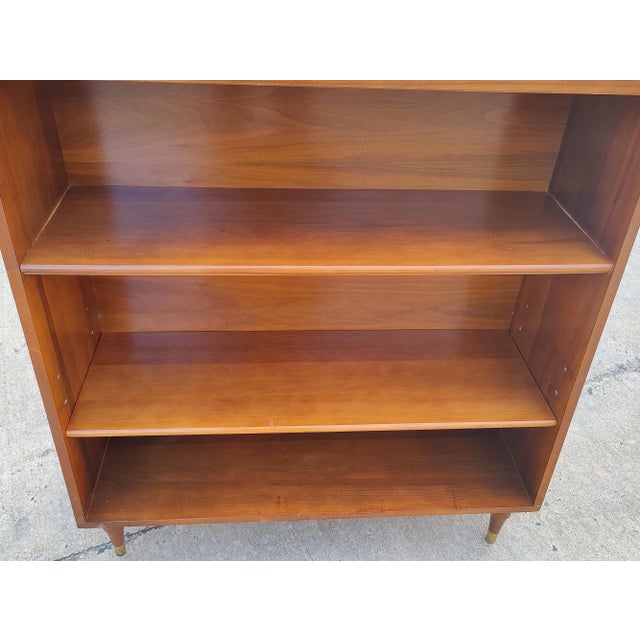 Wood Mid 20th Century Mid Century Hardwood Bookcase With Two Shelve For Sale - Image 7 of 10