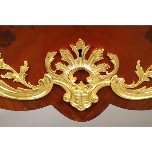 Stone Commode with Marquetery and Gilt Bronze Decoration For Sale - Image 7 of 18