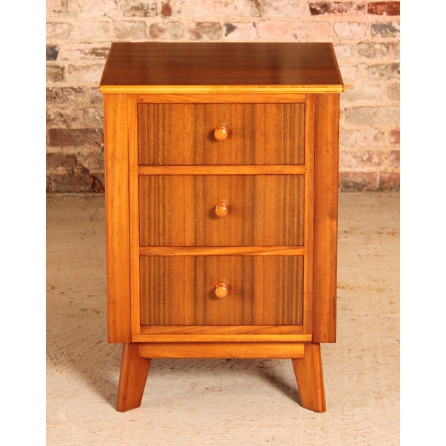 Wood Mid-Century Modern Walnut Bedside Table from Morris of Glasgow, 1960s For Sale - Image 7 of 8
