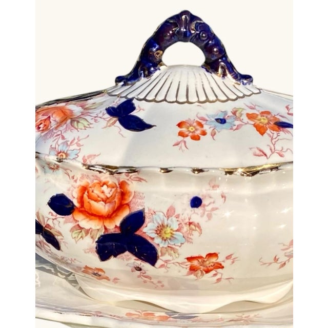 Late 19th Century Late Meyer Sauce Tureen on Dish With Serving Spoon/ Ladle. For Sale - Image 15 of 15