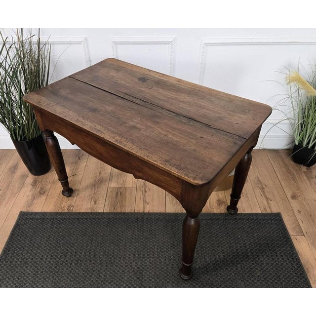Antique Italian Walnut Rustic Desk, 1890s For Sale - Image 10 of 11