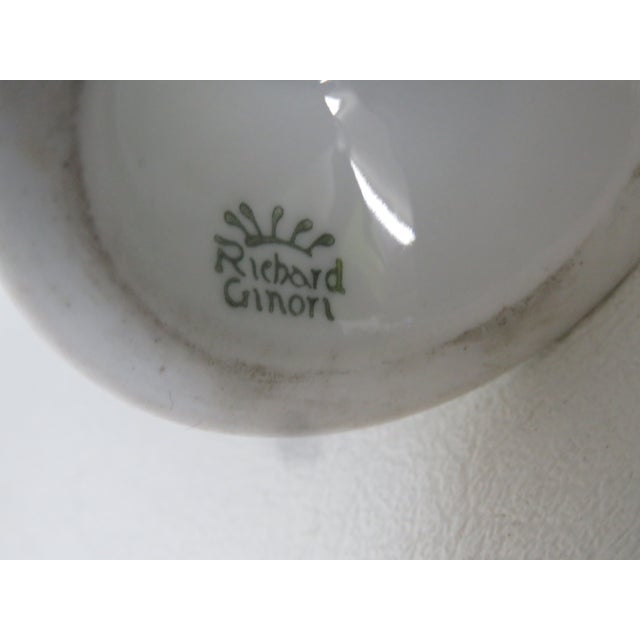 Richard Ginori Italy White Blue Floral Porcelain Coffee Cup and Saucer 4694b For Sale - Image 14 of 15