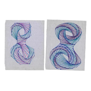 1970s William Davis Abstract Drawings - a Pair