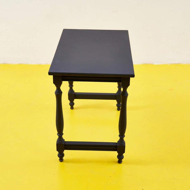 Vintage Black Wooden Table For Sale - Image 3 of 6