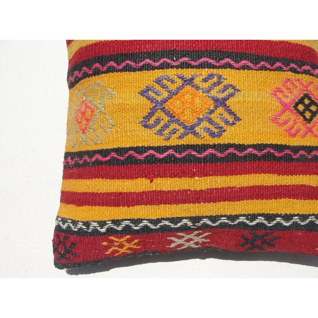 Textile Turkish Kilim Decorative Pillow Cover For Sale - Image 7 of 13