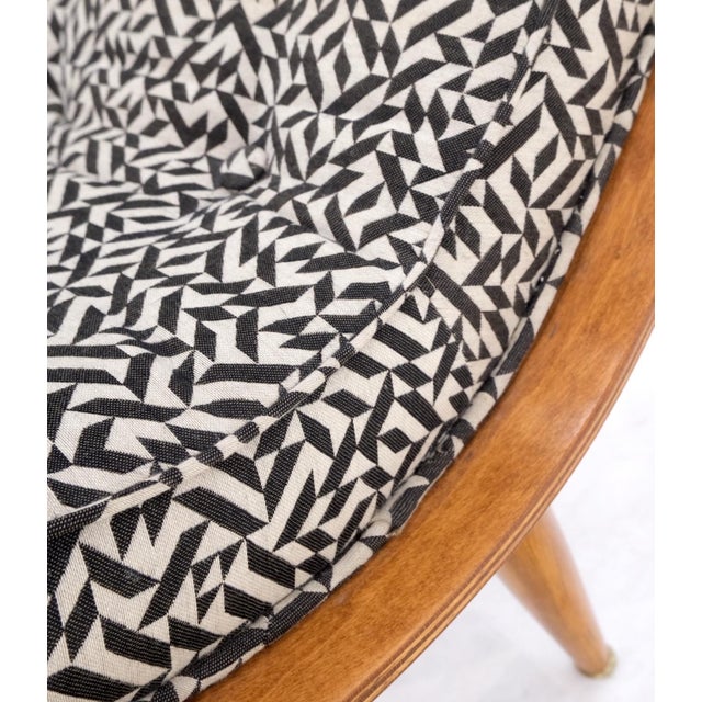 Mid-Century Modern Bent Plywood Scoop Shape Chair & Ottoman on Dowel Legs Mint For Sale - Image 10 of 18