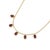 Garnet Dangle Station Birthstone Necklace in 18k Gold Plated Sterling Silver For Sale - Image 4 of 4