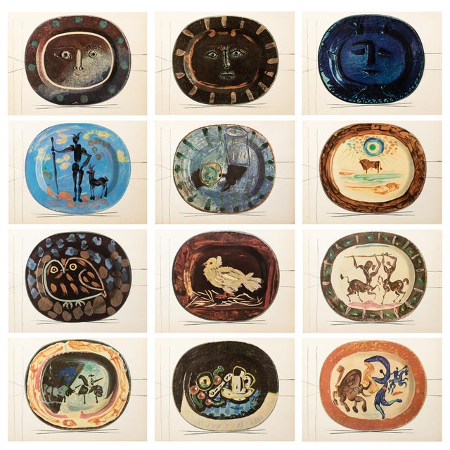 1955 Set of 12 Prints of Picasso's Ceramic Platters For Sale - Image 16 of 16