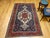 1900 - 1909 Vintage Persian Bakhtiari Bibibaft Rug, Hand-Knotted Wool, Geometric Medallion Design, Vegetable Dyes, Navy & Red, 5x7 For Sale - Image 5 of 18