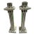 1990s Vintage Tavola Grey & White Marble Candlesticks- a Pair For Sale