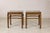 Brown Pair of Vintage Chinese Hardwood Side Tables with Humpback Stretchers For Sale - Image 8 of 12