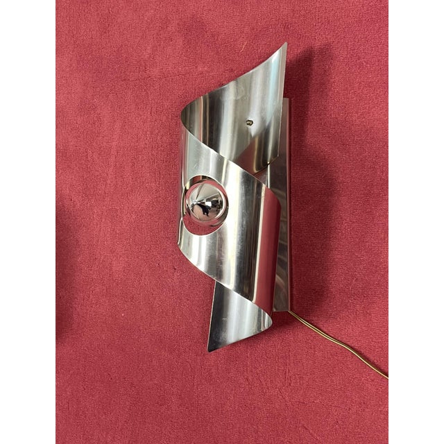 Mid-Century Modern Steel Wall Lamps, 1960s, Set of 2 For Sale - Image 6 of 14