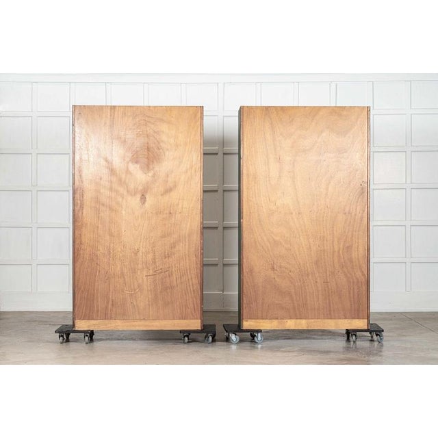 English Painted Glazed Mahogany Display Bookcase, 1940 For Sale - Image 12 of 13