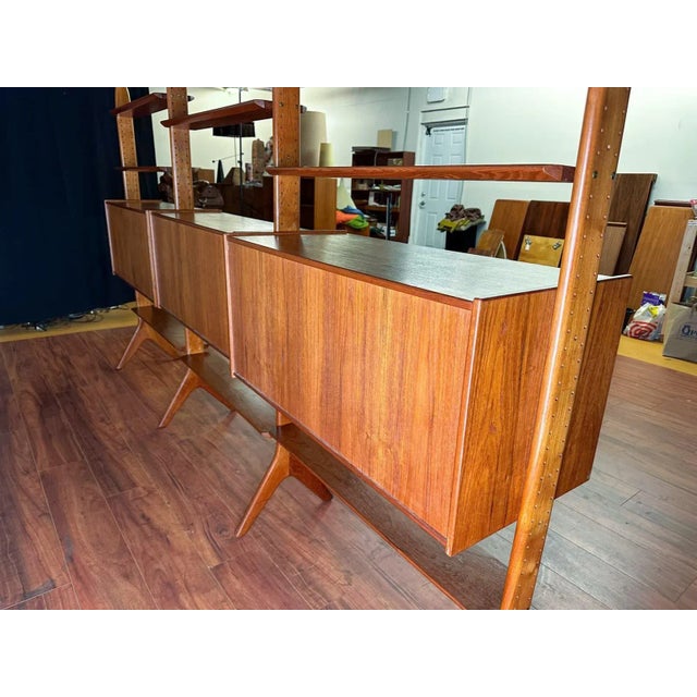 Erik Buch Freestanding Teak Wall Unit / Bookshelf / Room Divider For Sale - Image 12 of 12