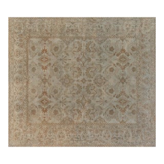 Antique Indian Amritsar Botanic Handmade Wool Carpet For Sale