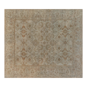 Antique Indian Amritsar Botanic Handmade Wool Carpet