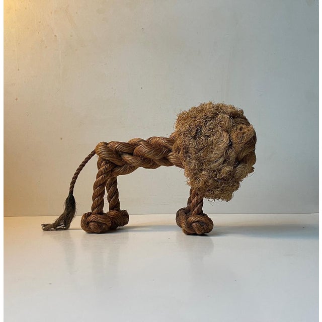 1960s Lion in Natural Rope by Kay Bojesen & Jorgen Bloch, Denmark 1960s For Sale - Image 5 of 6