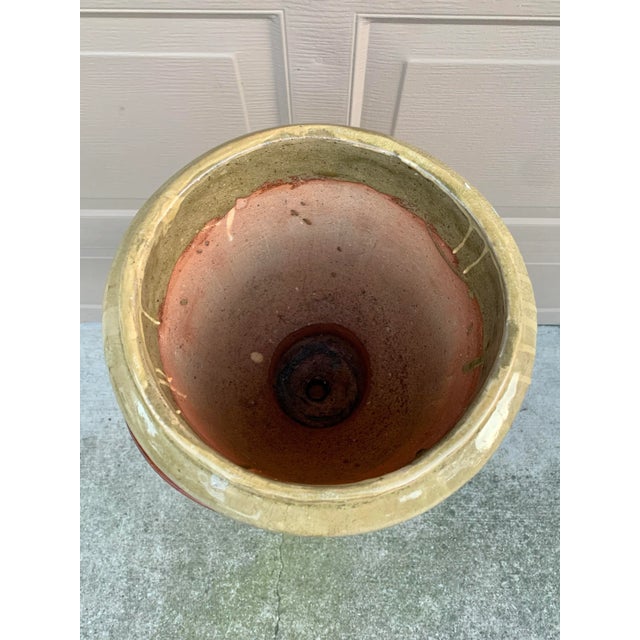 French Provincial Glazed Earthenware Pedestal Planter For Sale - Image 12 of 12