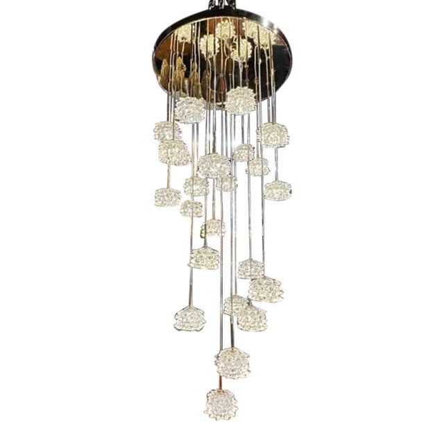Modern Murano Glass Rostri Cup Suspension Chandelier For Sale