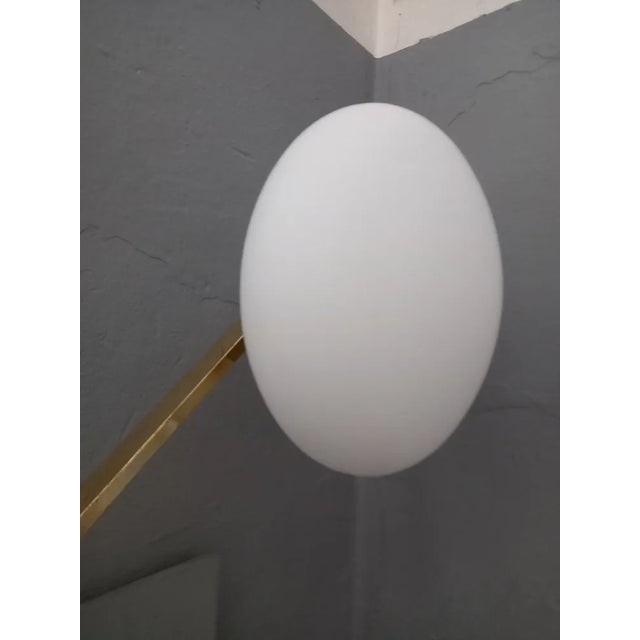 Metal Wall Lamp Model Three Runes in Polished Brass in the style of Angel Lelii for Arredoluce For Sale - Image 7 of 9