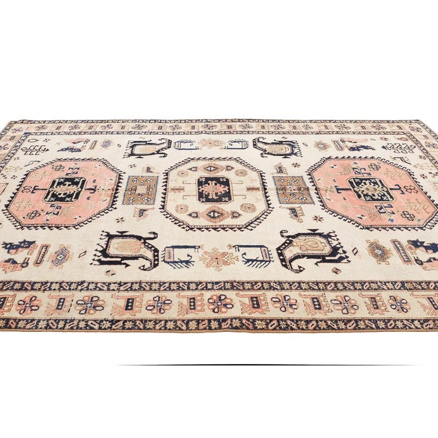 Mid 20th Century Mid 20th Century Hareez Wool Rug For Sale - Image 4 of 7