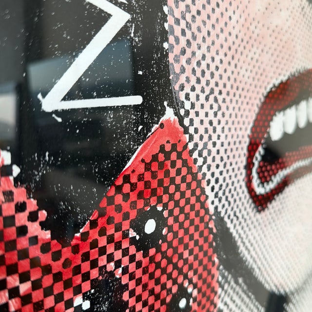 Carlos Hernandez Large-Scale Punk Screen Print — Signed Mixed Media, Edition 1/1, 2022 For Sale In Austin - Image 6 of 7