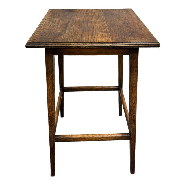 Antique Mission Arts and Crafts Style Oak Side Table For Sale