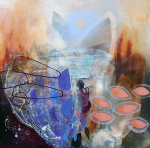 Anna Masiul-Gozdecka, In the Fire of Adversity, Tiny Me, I Endure, Acrylic on Canvas, 2026