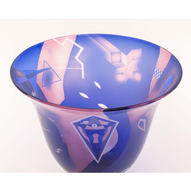 Bertil Vallien David Jacobson Art Glass Centerpiece Bowl For Sale - Image 4 of 12