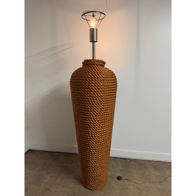 1990s Monumental Sculptural Rope Floor Lamp by Fusion Specialties For Sale In Oklahoma City - Image 6 of 17