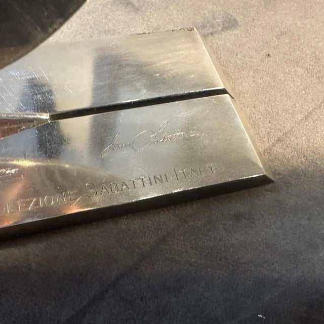 1990s Minimalist Silver Plated Sculpture La Colombella Bianca by Lino Sabattini For Sale - Image 12 of 12