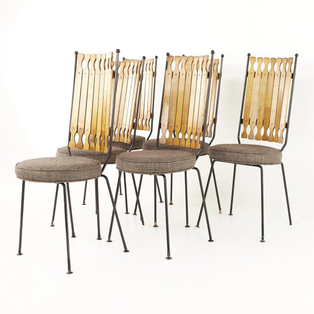 Mid-Century Modern Arthur Umanoff for Shaver Howard Mid Century High Back Dining Chairs - Set of 6 For Sale - Image 3 of 13