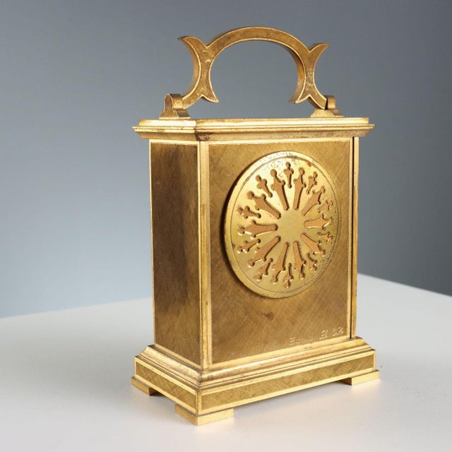 Metal Table Clock from La Vallée Manufacture For Sale - Image 7 of 11