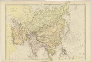 Historical Map of Asia, 1882
