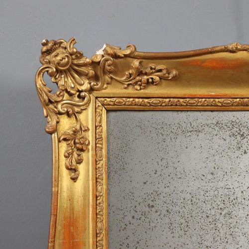 Wooden and Pastiglia Mirror, 1850s For Sale - Image 3 of 10