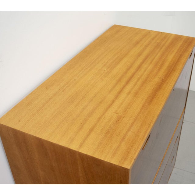 Mid-Century Unit Hilleplan J Cherry Bureau by Robin Day for Hille, 1950s For Sale - Image 9 of 11