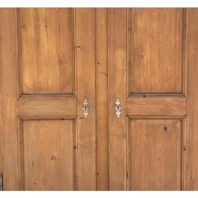 Pine Two Door Eight Panel Knock-Down Armoire For Sale - Image 18 of 18