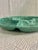 Mid 20th Century Vintage Majolica Style Usa Calif Pottery Cabbage Leaf Divided Serving Dish For Sale - Image 5 of 9