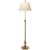 Traditional Chapman & Myers by Visual Comfort Signature Overseas Adjustable Club Floor Lamp in Antique-Burnished Brass with Silk Pleated Shade For Sale - Image 3 of 3