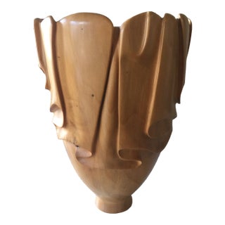 Jess Craig Podocarpus Wood Vase Vessel, Hawaii For Sale