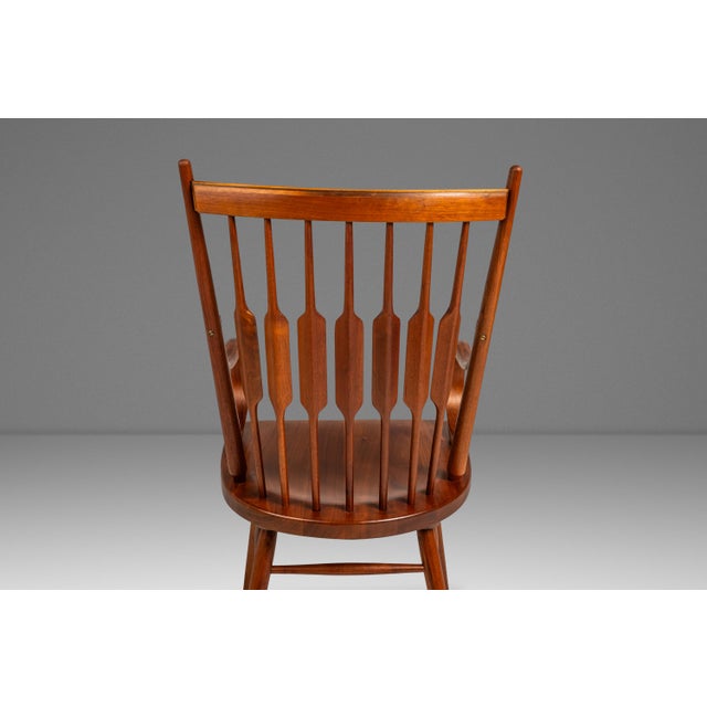 Set of Two (2) Mid-Century Modern Windsor Centennial Chairs in Solid Walnut Attributed to Kipp Stewart for Drexel, Usa, C. 1960's For Sale - Image 10 of 18