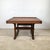 Vintage Studio-Made Square End Table With Cognac Leather Inset Top & Architectural Trestle Base, Mid-Century For Sale - Image 13 of 18