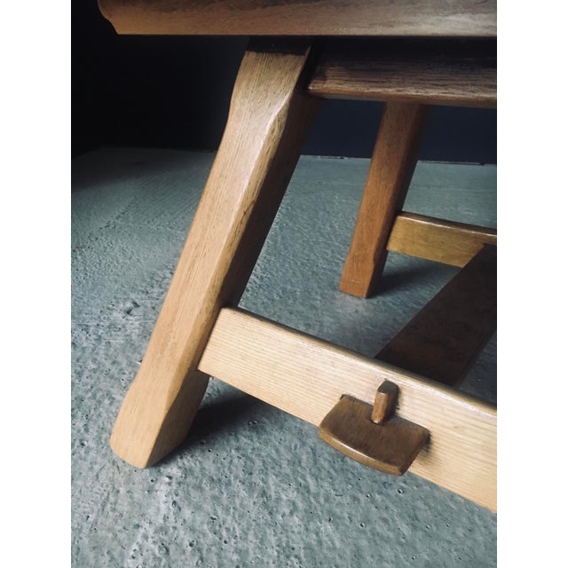 Rustic Light Oak Coffee Table, Belgium, 1960s For Sale - Image 15 of 17