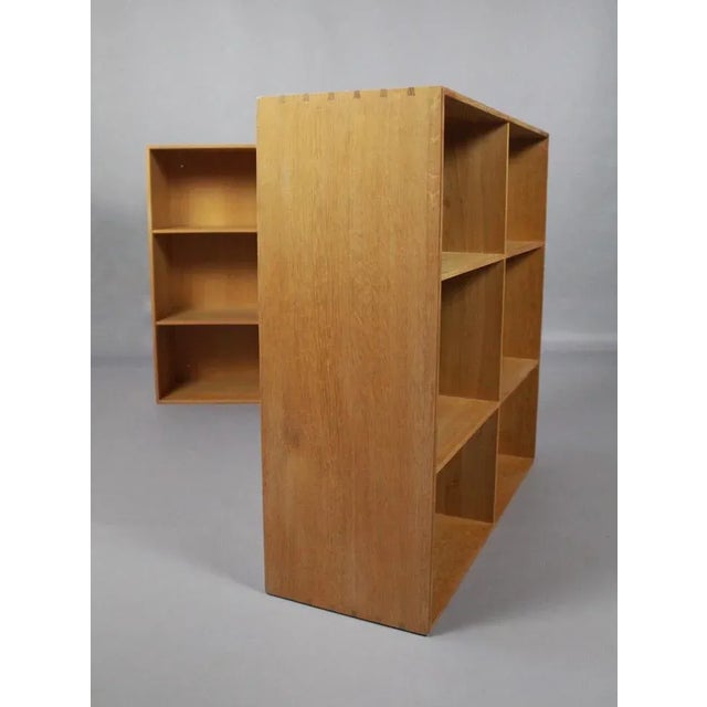 Brown Bookcase by Mogens Koch for Rud Rasmussen, Denmark, 1960s, Set of 2 For Sale - Image 8 of 9
