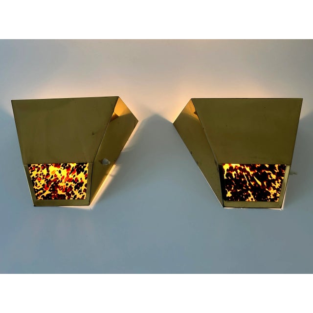 Mid-Century Modern Brass Sconces from Vereinigte Werkstätten, 1970s, Set of 2 For Sale - Image 4 of 18