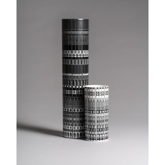 Baumann German Graphic Porcelain Vases by Hans Theo for Rosenthal, 1960s, Set of 2 For Sale - Image 16 of 16
