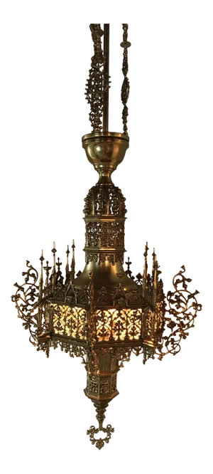 Antique Brass Moorish Church Celiling Chandleier