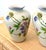 Mid 20th Century Vintage Hand Painted Floral Vases - Gump's of San Francisco For Sale - Image 5 of 8